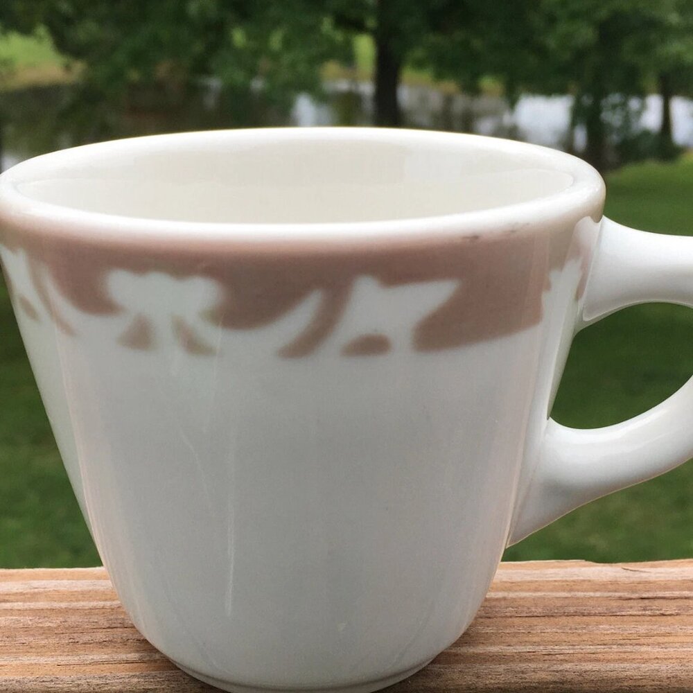 Vintage Syracuse China Set Of 4  Nutmeg Pattern Restaurant Ware MCM